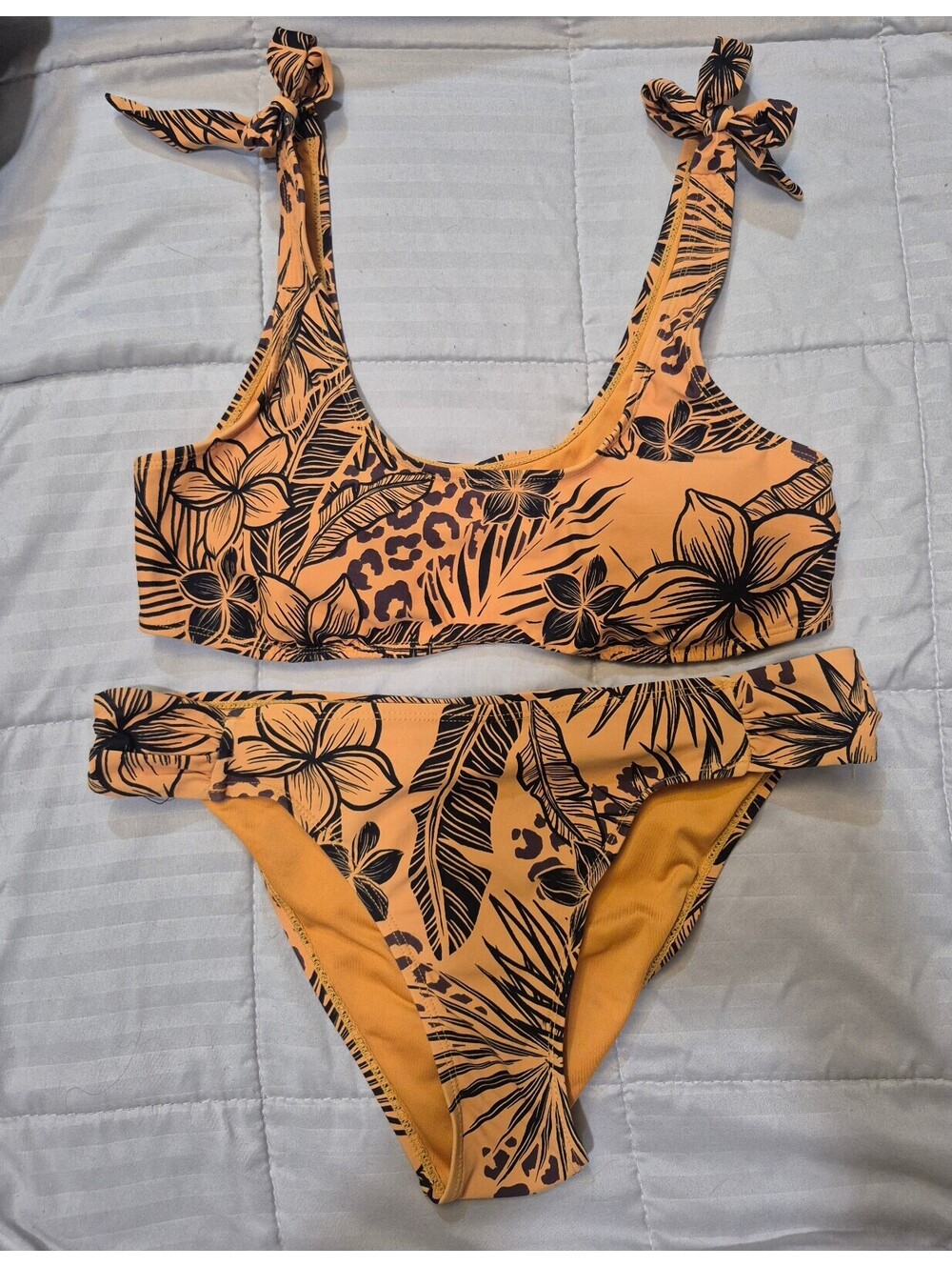 BCBGeneration Tropical Floral & Leopard Print 2-Piece